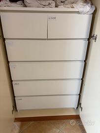 Cassettiera alta Ikea bianca