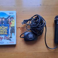 CD e MICROFONO HIGH SCHOOL MUSICAL PER WII