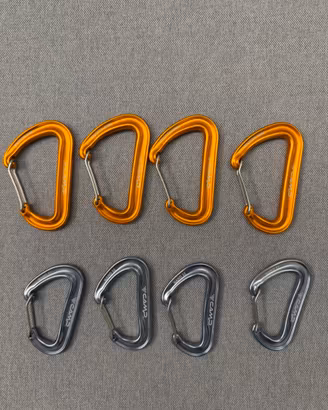 Kit da 8 moschettoni camp: phonton Wire e nano 22