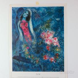 MARC CHAGALL LOVERS STAMPA MARESCALCHI ANNI 70/80