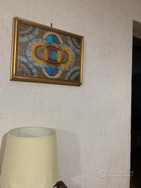 Quadro vintage  in vere ali di farfalla.