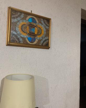 Quadro vintage  in vere ali di farfalla.