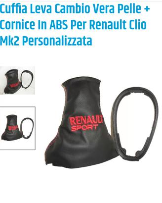 Renault Clio Cuffia leva cambio vera pelle  