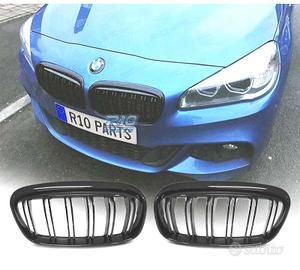 GRIGLIE BMW F45 F46 15-17 DOPPIA BARRA NERO LUCIDO