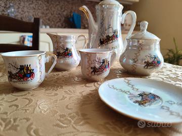 Servizio da caffè vintage in porcellana Bavaria an