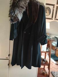 Cappotto 100% lana con collo pelliccia