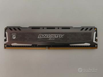 DRAM DDR4 CRUCIAL BALLISTIX 8GB 