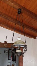 lampadari a petrolio trasformati in elettrici