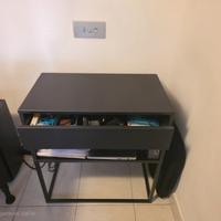 IKEA VIKHAMMER comodino nero - mobile vari usi