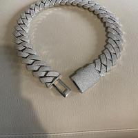 collana cubana 29mm Zirconi incastonati, 7 file