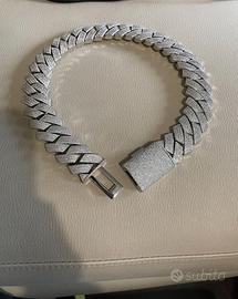 collana cubana 29mm Zirconi incastonati, 7 file