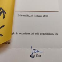 Ferrari Jean Todt Lettera Ringraziamento Firmata