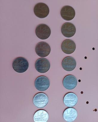 100 lire minerva dall'anno 1955 al 1969