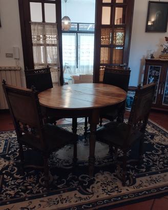tavolo e sedie antiquariato '900