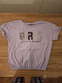 5 magliette bambina 10-12 anni di marca