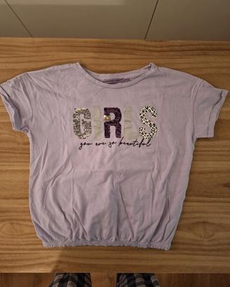 5 magliette bambina 10-12 anni di marca