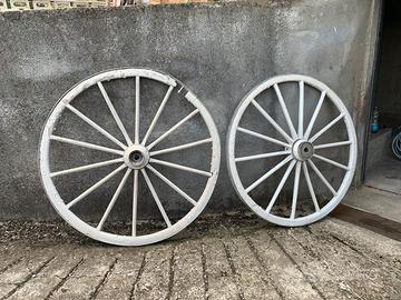 Ruote Carro legno decorative da giardino