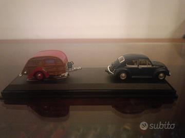 Volkswagen Beetle (Maggiolino) con Roulotte 1:76