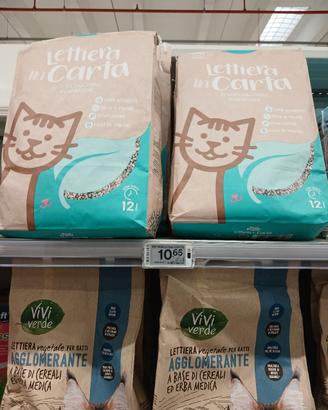 lettiera per gatti in carta come da foto