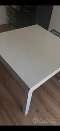 Tavolo bianco lucido 100*100 allungabile