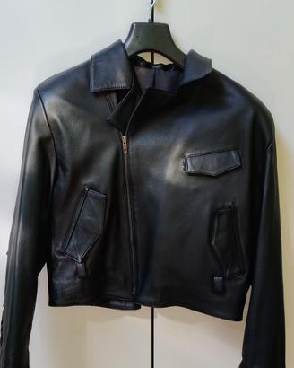 Giacca in pelle (Chiodo) da donna con frange