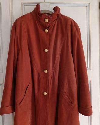 Cappotto donna in Vera Pelle  Nabuk Made in Italy 