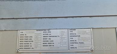 gruppo elettrogeno usato 200kw 