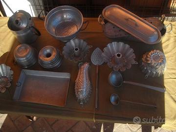 Antichi utensili cucina in alluminio