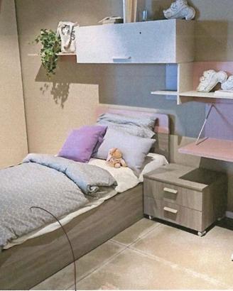 Letto singolo con contenitore