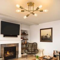 Lampada a soffitto vintage E27 fiamma stile indu