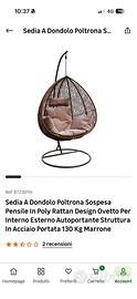 Sedia a dondolo poltrona sospesa
