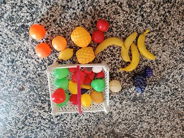 frutta in plastica+ cestino
