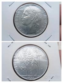 Rara 100 lire Minerva 1955 Repubblica Italiana 