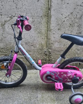 bicicletta bimba con rotelle B-twin Decathlon 16'
