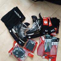 pattini CCM xf pro taglia 10.5 ed accessori 