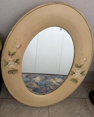 Specchio in legno dipinto a mano