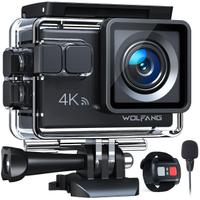 WOLFANG Action Cam GA100 4K 30FPS, 20MP WiFi PC Ca