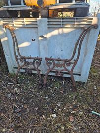 gambe ghisa RARISSIMA panchina '800