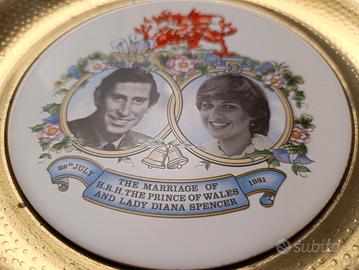 Piatto decorativo matrimonio Diana e Carlo