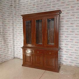 Vetrina a Doppio corpo in Noce