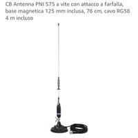 Base magnetica con due antenne CB+ vhf/uhf