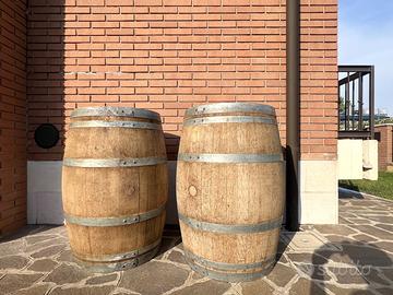 Coppia di autentiche botti in legno rovere
