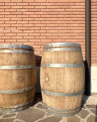 Coppia di autentiche botti in legno rovere