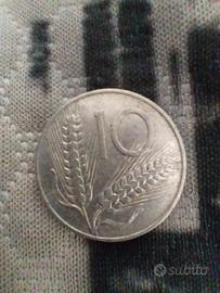 Moneta da 10 Lire con la spiga del 1972