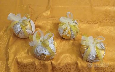 Set 4 palline di Natale 