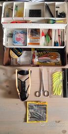 Attrezzatura completa pesca Cassetta Trota mare 