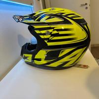 casco airoh motocrosso giallo e bero