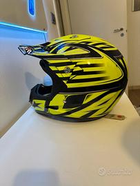 casco airoh motocrosso giallo e bero