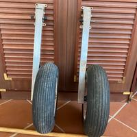 Ruote alaggio inox ribaltabili portata 100 kg