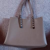 Borsa a spalla color tortora